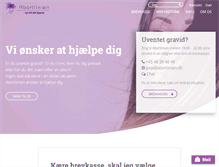 Tablet Screenshot of abortlinien.dk